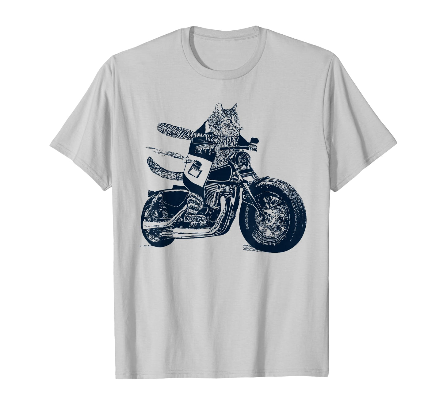 AWESOME CONVERSATIONS - Cat on Motorcycle T-Shirt