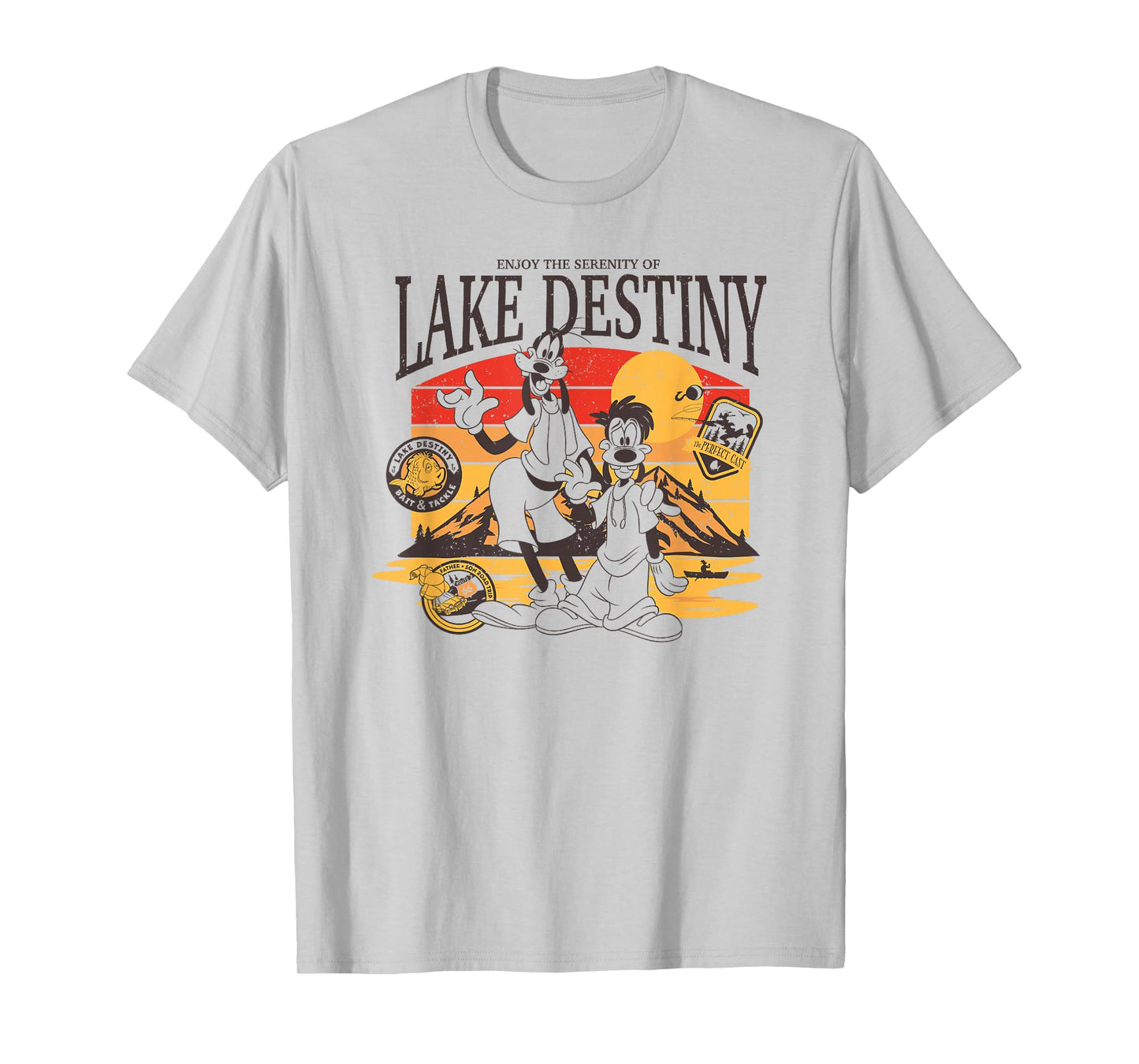 Disney A Goofy Movie Enjoy The Serenity Of Big Retro Poster T-Shirt