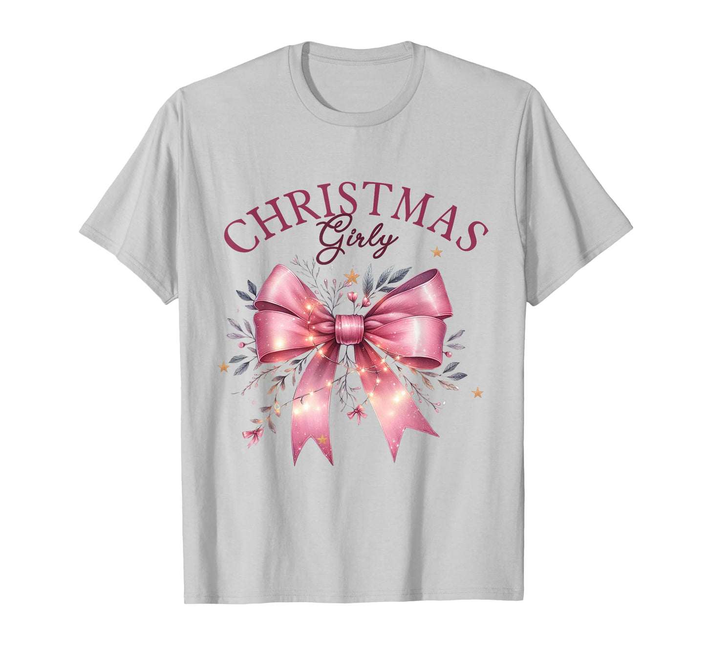 Christmas Girly Pink Christmas Girl Women T-Shirt