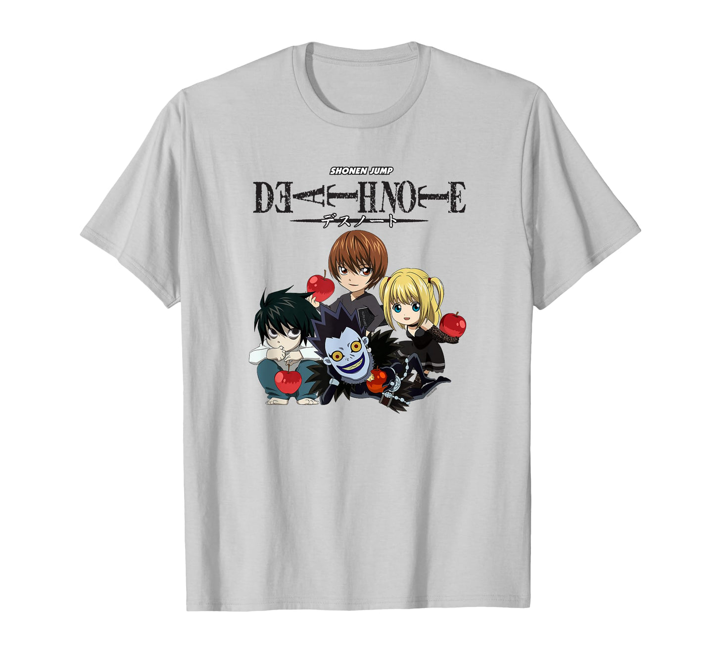 Death Note Chibi Characters with Apples Anime T-Shirt