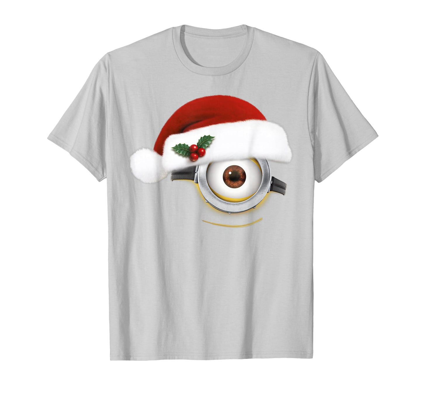 Despicable Me Minions Christmas Santa Hat Big Face T-Shirt