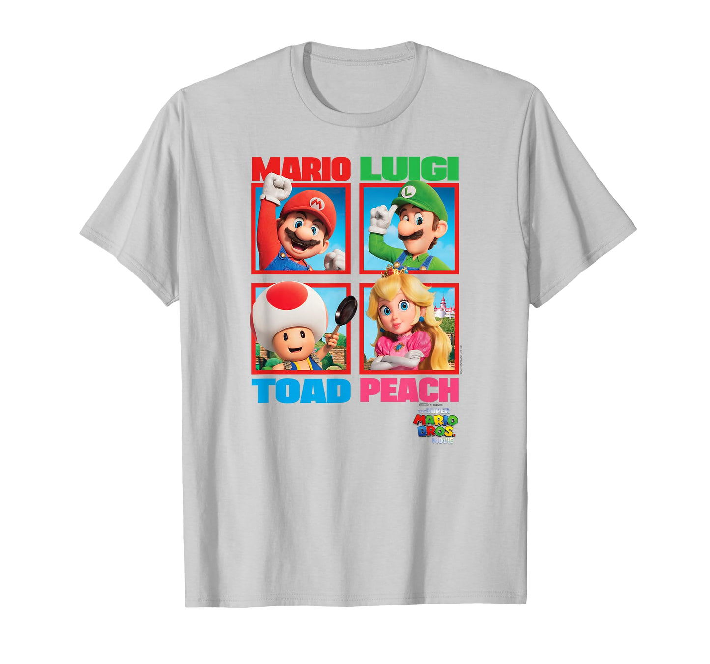 The Super Mario Bros. Movie Mario Peach Toad Luigi Poster T-Shirt