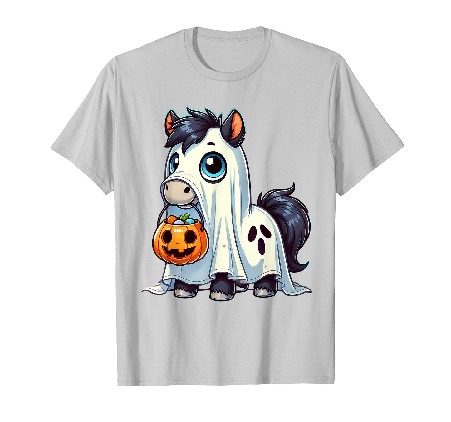 Horse Ghost Halloween Farm Animal Men Women Kids T-Shirt