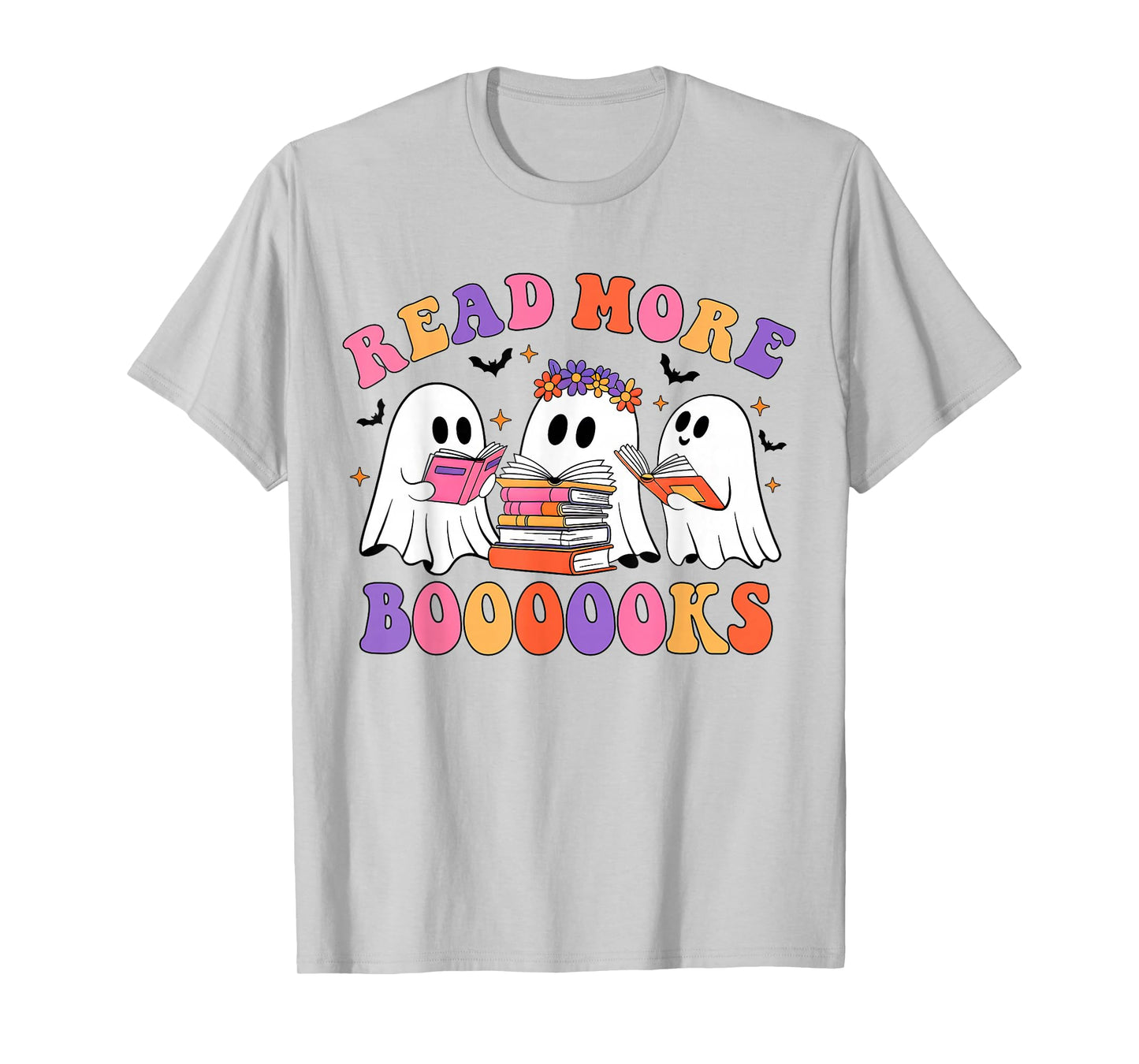 Cute Ghost Read More Books Lover Teacher Halloween Costume T-Shirt