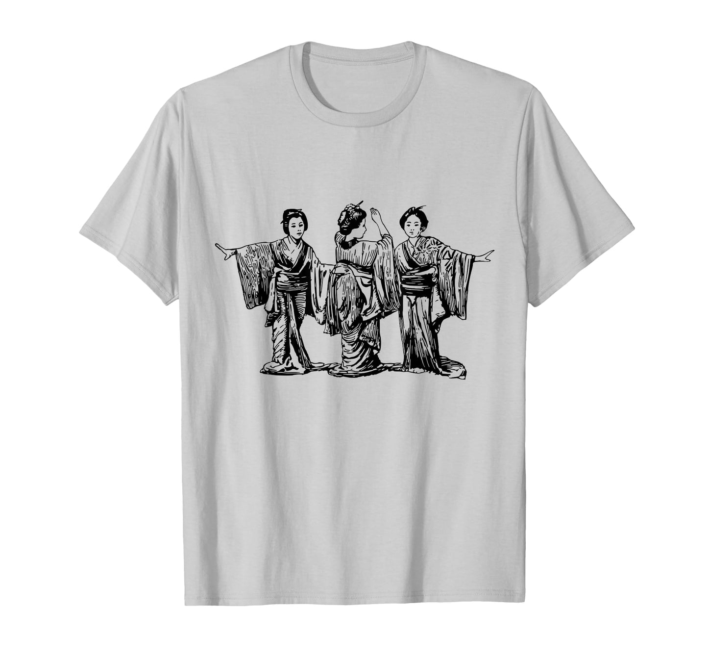 Antique Illustration Of 3 Japanese Geishas Timeless Elegance T-Shirt