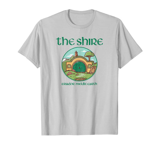 LOTR The Shire Cute Hobbit House Illustration Fantasy Movie T-Shirt