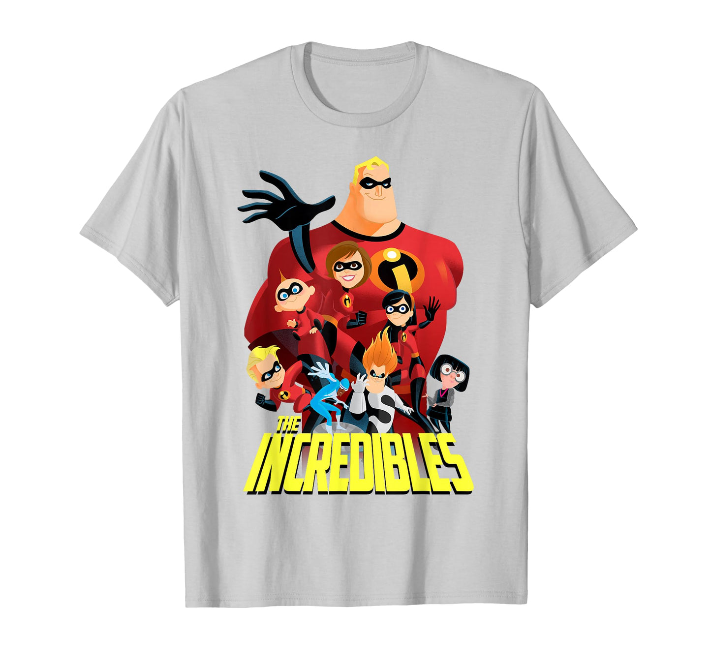 Disney Pixar The Incredibles Bold Movie Logo Group Shot T-Shirt