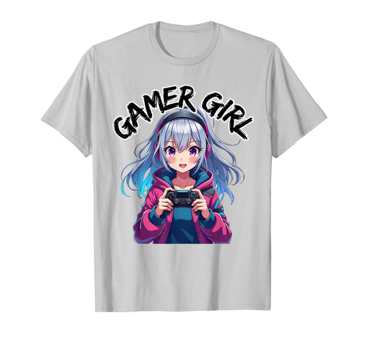 Gamer Girl Gaming Anime Cute Video Game Women Girls T-Shirt