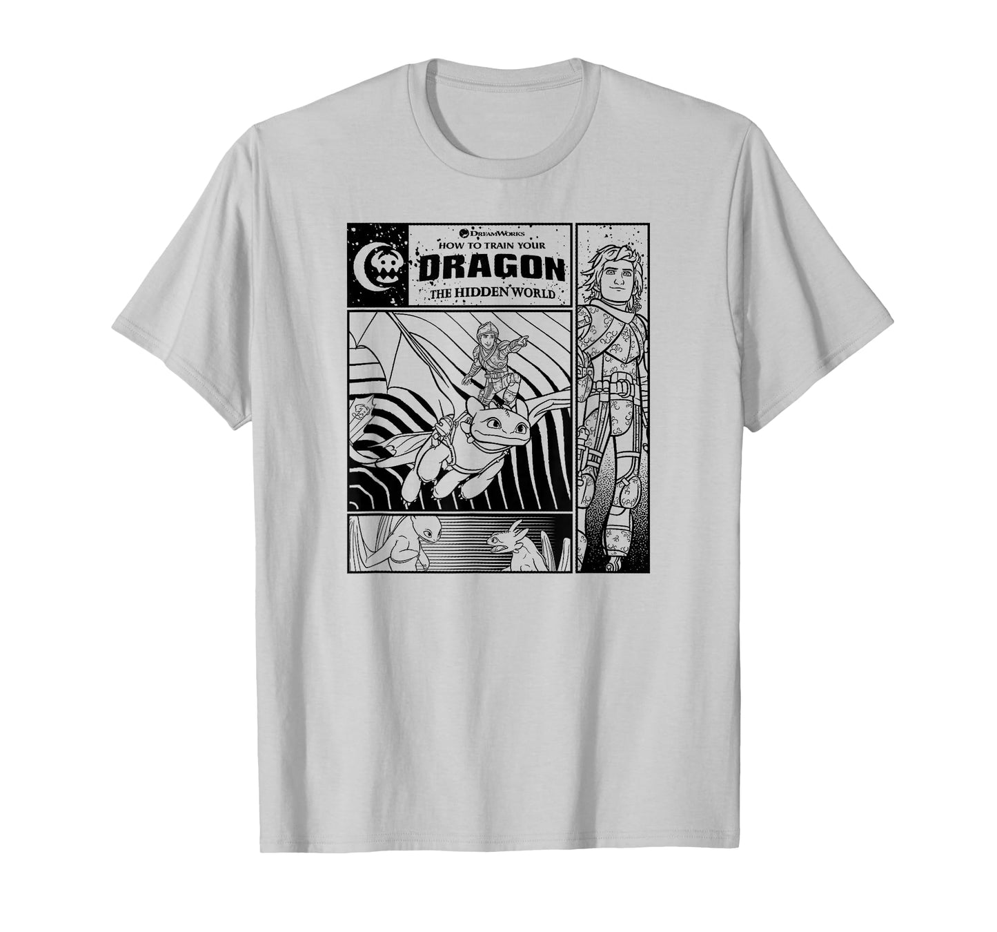 How to Train Your Dragon 3 Four Panel T-Shirt
