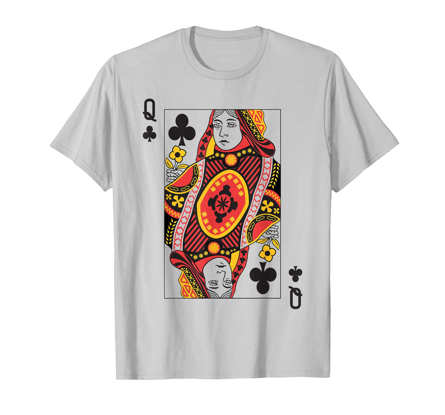 Queen of Clubs | Royal Flush Group Costume Playing Card T-Shirt