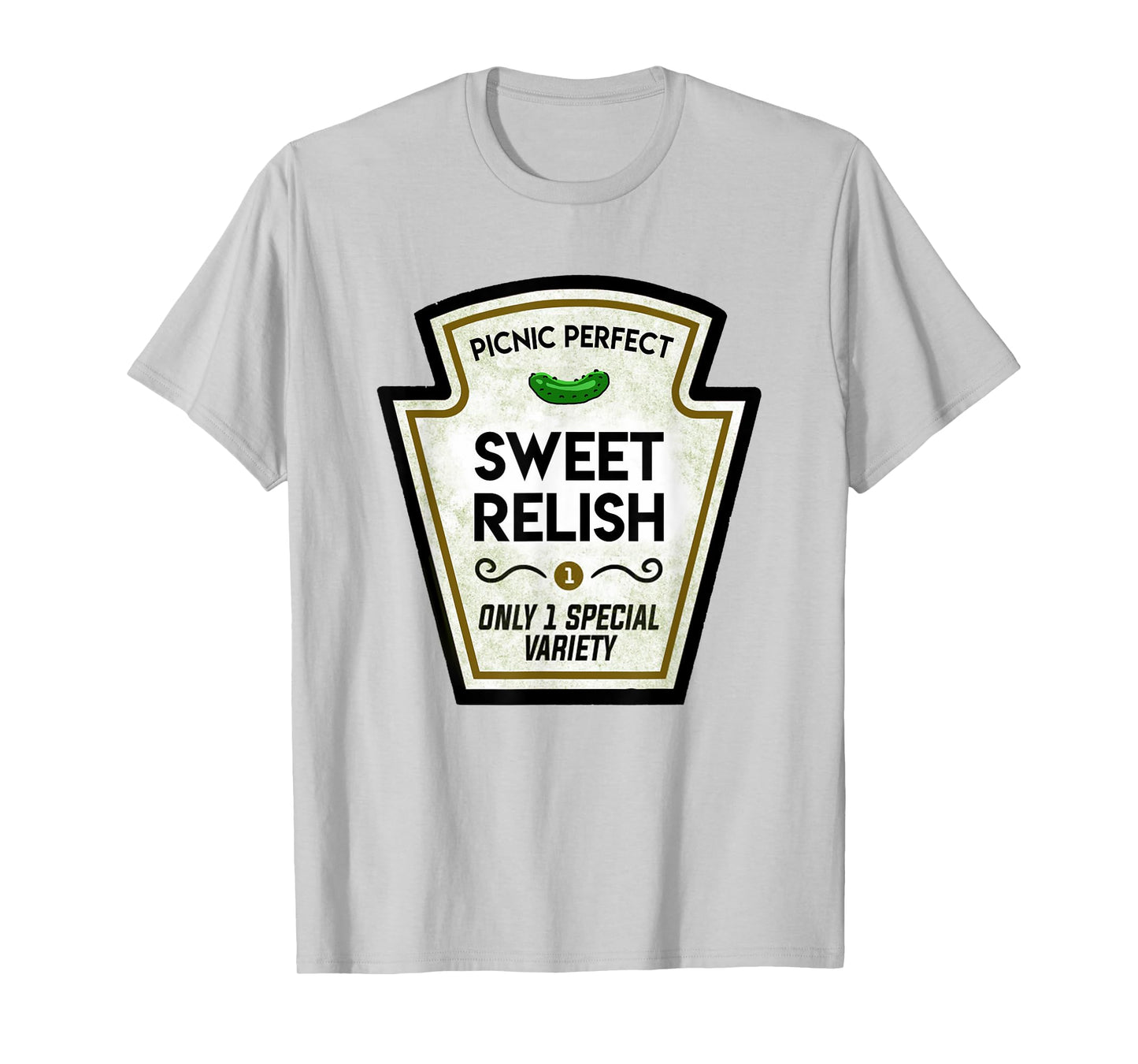 Sweet Relish Pickle Bottle Label Halloween Matching Costume T-Shirt