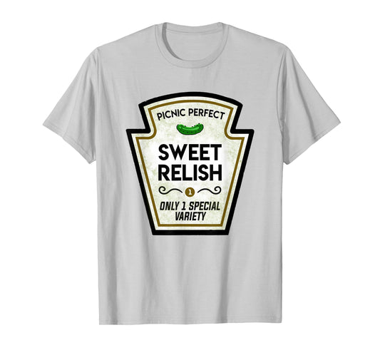 Sweet Relish Pickle Bottle Label Halloween Matching Costume T-Shirt