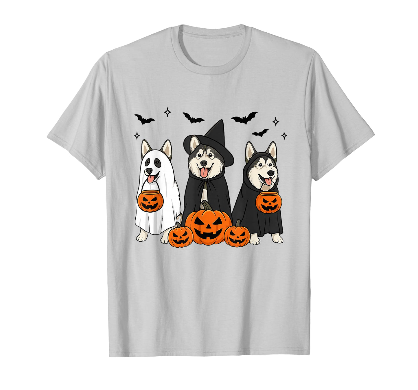 Alaskan Malamute Halloween Malamute Witch Malamute Dog Mom T-Shirt