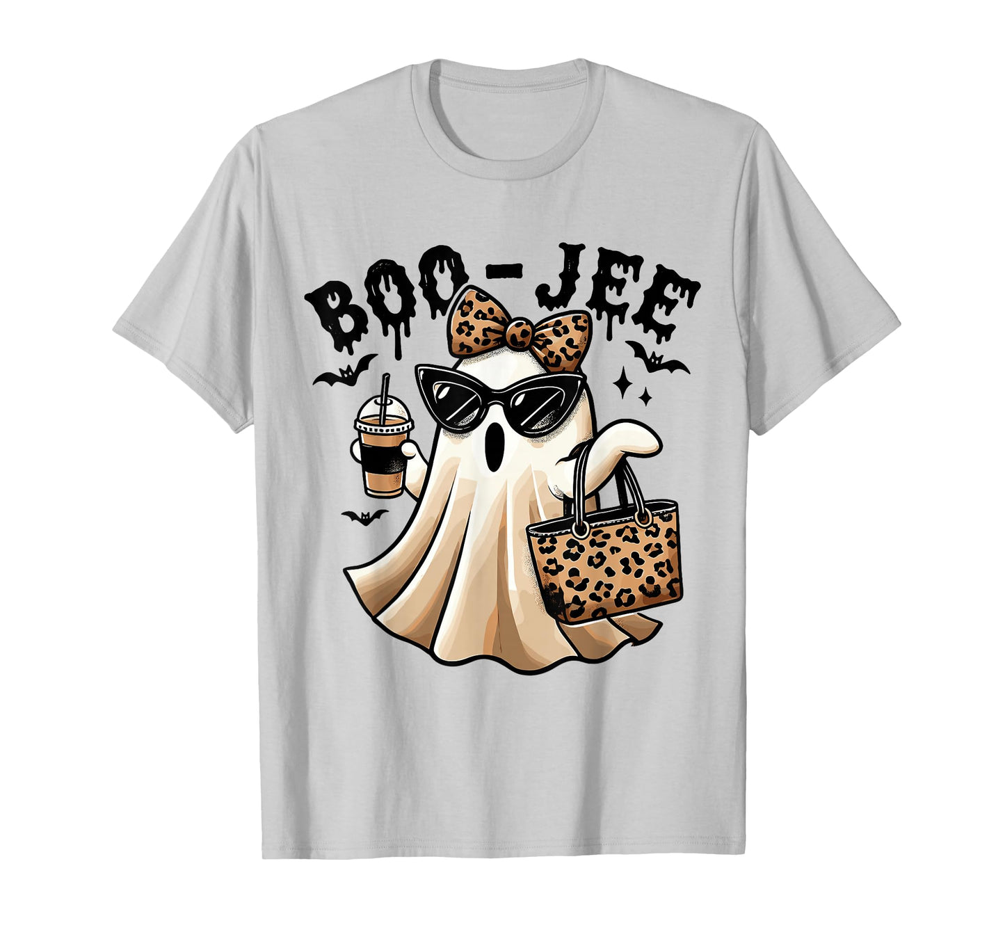 Boo JEE Ghost Spooky Vibes Halloween Boujee Women Funny T-Shirt