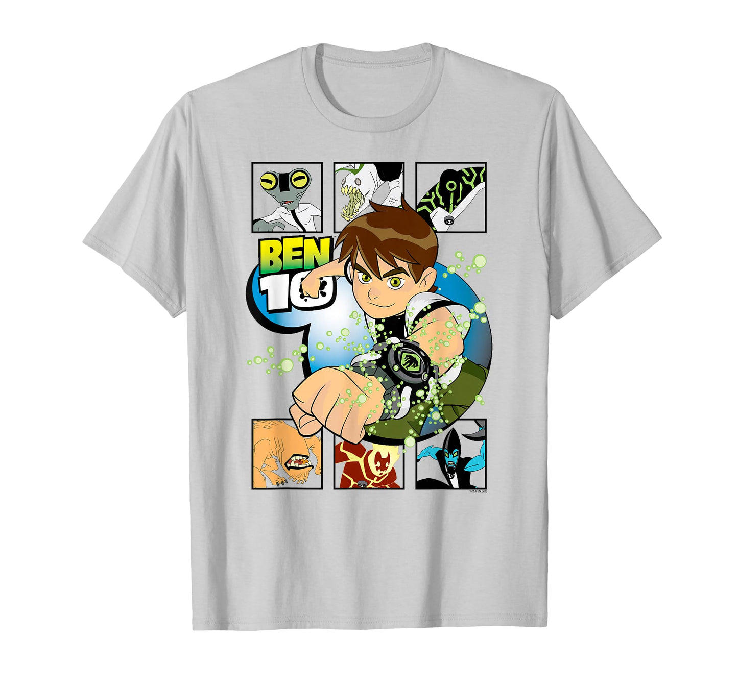 Ben 10 Omnitrix Alien Collage Cartoon T-Shirt