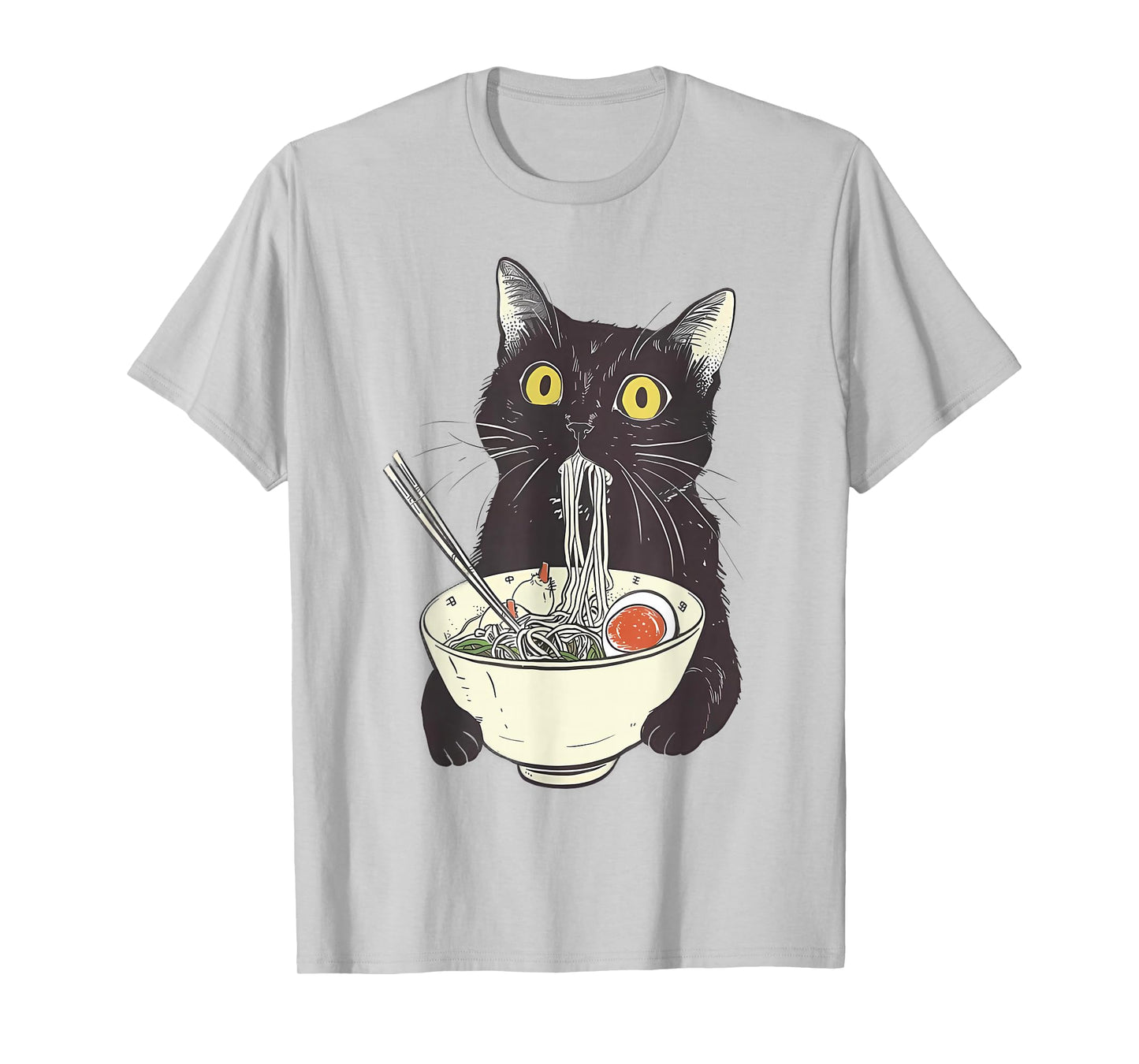 Cat Ramen Noodle Japanese Anime Manga Kawaii Cat T-Shirt