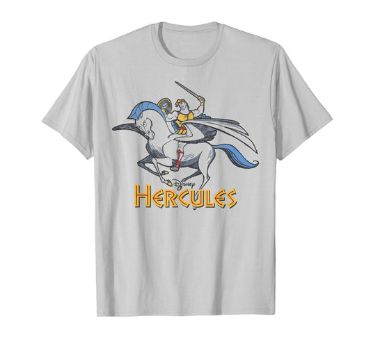 Disney Hercules Distressed Riding Pegasus Graphic T-Shirt T-Shirt