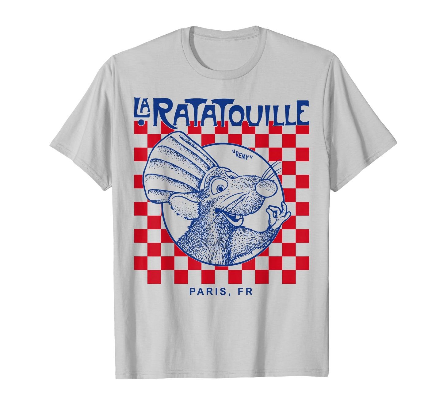 Disney Pixar Ratatouille Remy Paris Checkerboard Vintage T-Shirt