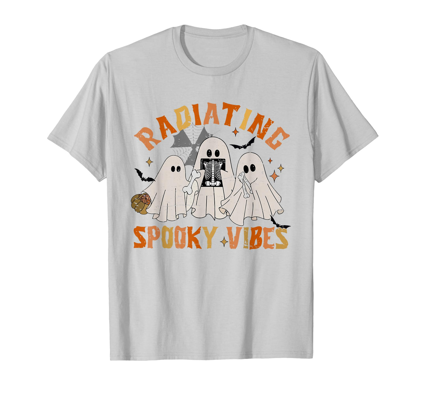 Radiating Spooky Vibes Ghost Radiology Rad Tech Halloween T-Shirt