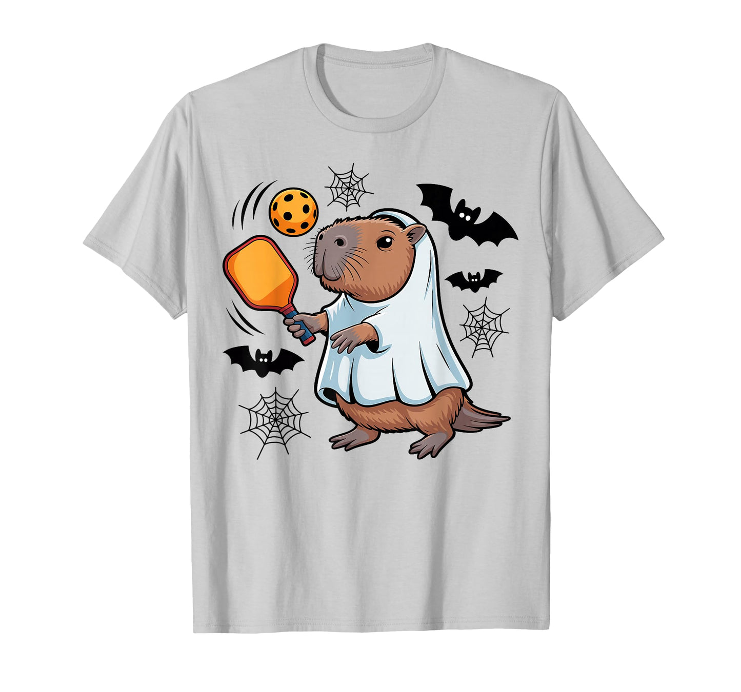 Pickleball Halloween Pumpkin Ghost Dinking Crew T-Shirt