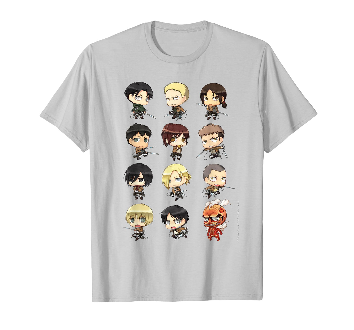 Attack on Titan Chibi All Characters Anime T-Shirt