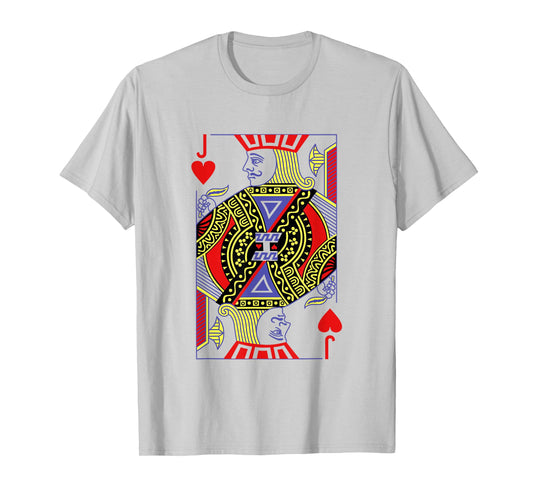Jack Of Hearts Royal Flush Costume Halloween Playing Cards T-Shirt