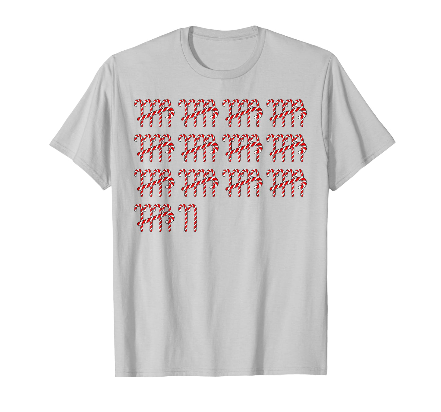67 Counting Candy Cane Math Teacher Vintage 67th Number T-Shirt