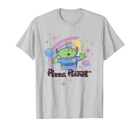 Disney Pixar Toy Story Alien Pizza Planet Airbrush T-Shirt