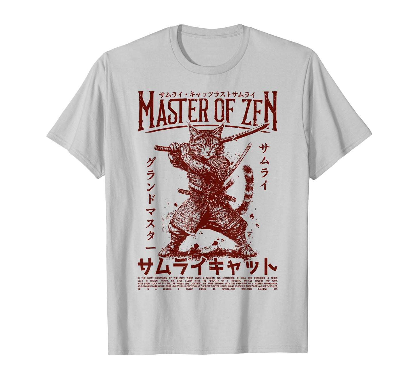 Samurai Cat Warrior Ukiyo Otaku Streetwear Cat Samurai T-Shirt