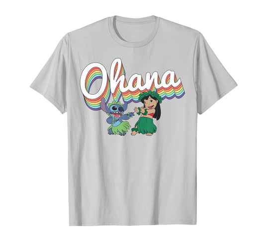 Disney Lilo & Stitch Ohana Rainbow T-Shirt
