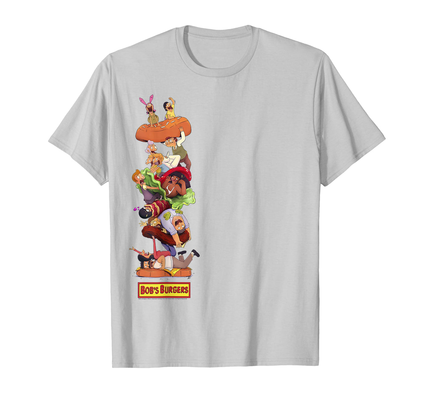 Bob's Burgers Group Shot Burger Stack T-Shirt