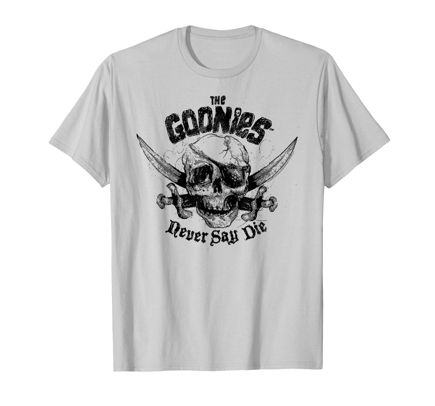 The Goonies Never Say Die Pirate Skull Sketch Movie T-Shirt