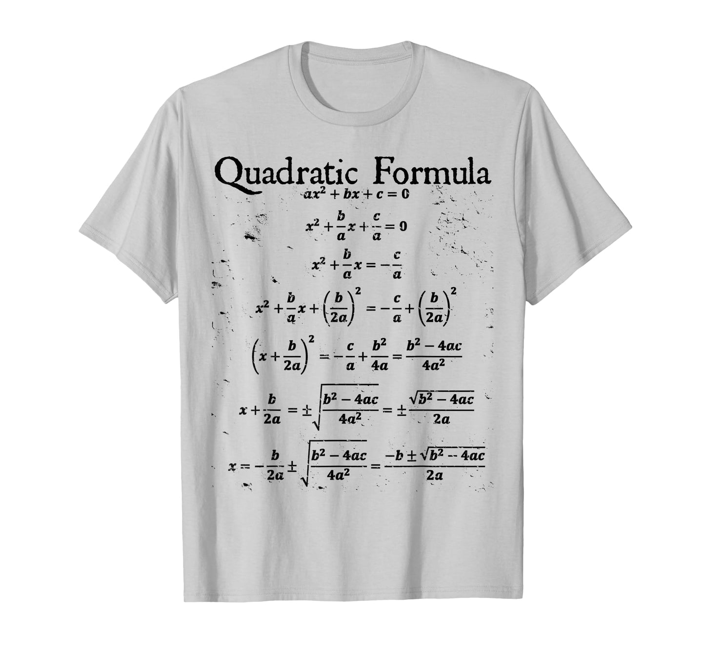 Vintage Nerdy Quadratic Formula Proof Algebra Math Teacher T-Shirt