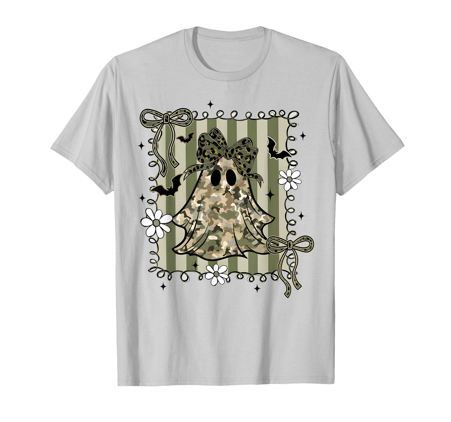 Funny Halloween Camouflage Camo Ghost Hello Hunting Season T-Shirt