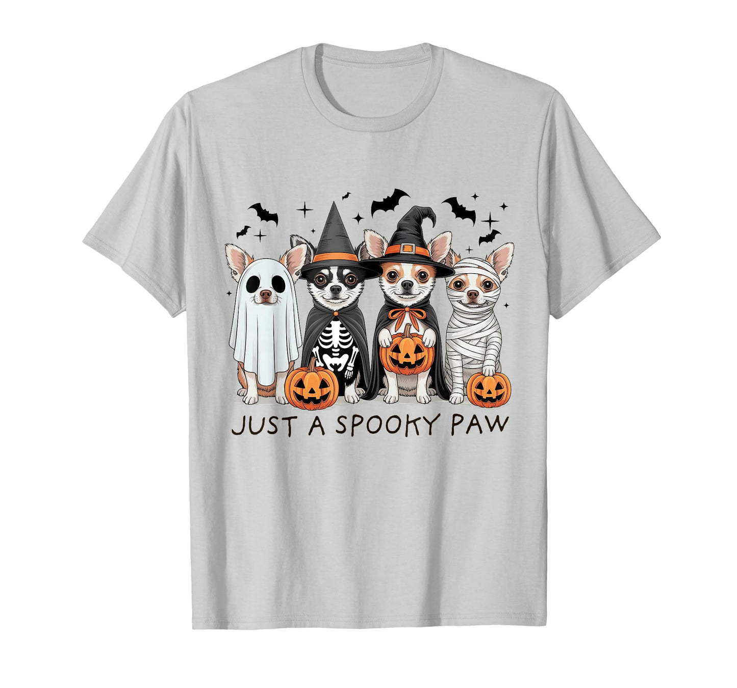 Chihuahua Ghost Cute Dog Ghost Halloween Thanksgiving T-Shirt