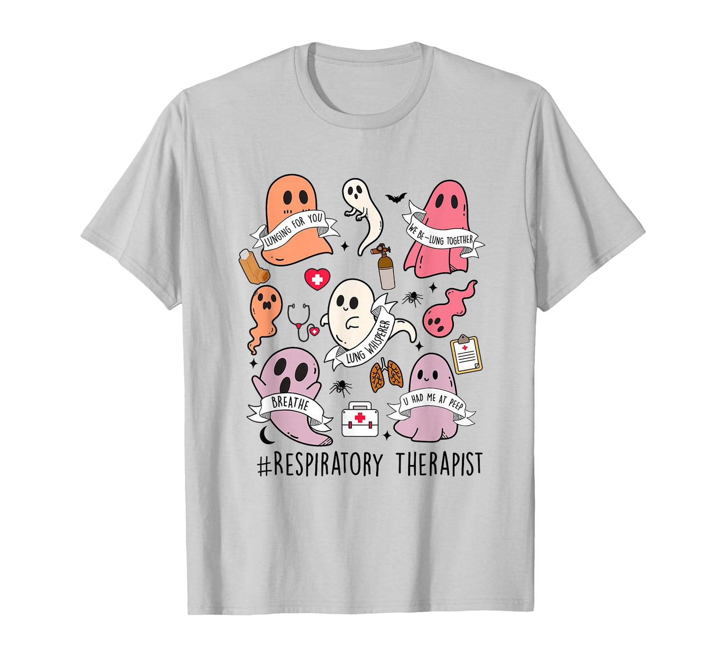 Respiratory Therapist Halloween ghost RT Respiratory Therapy T-Shirt