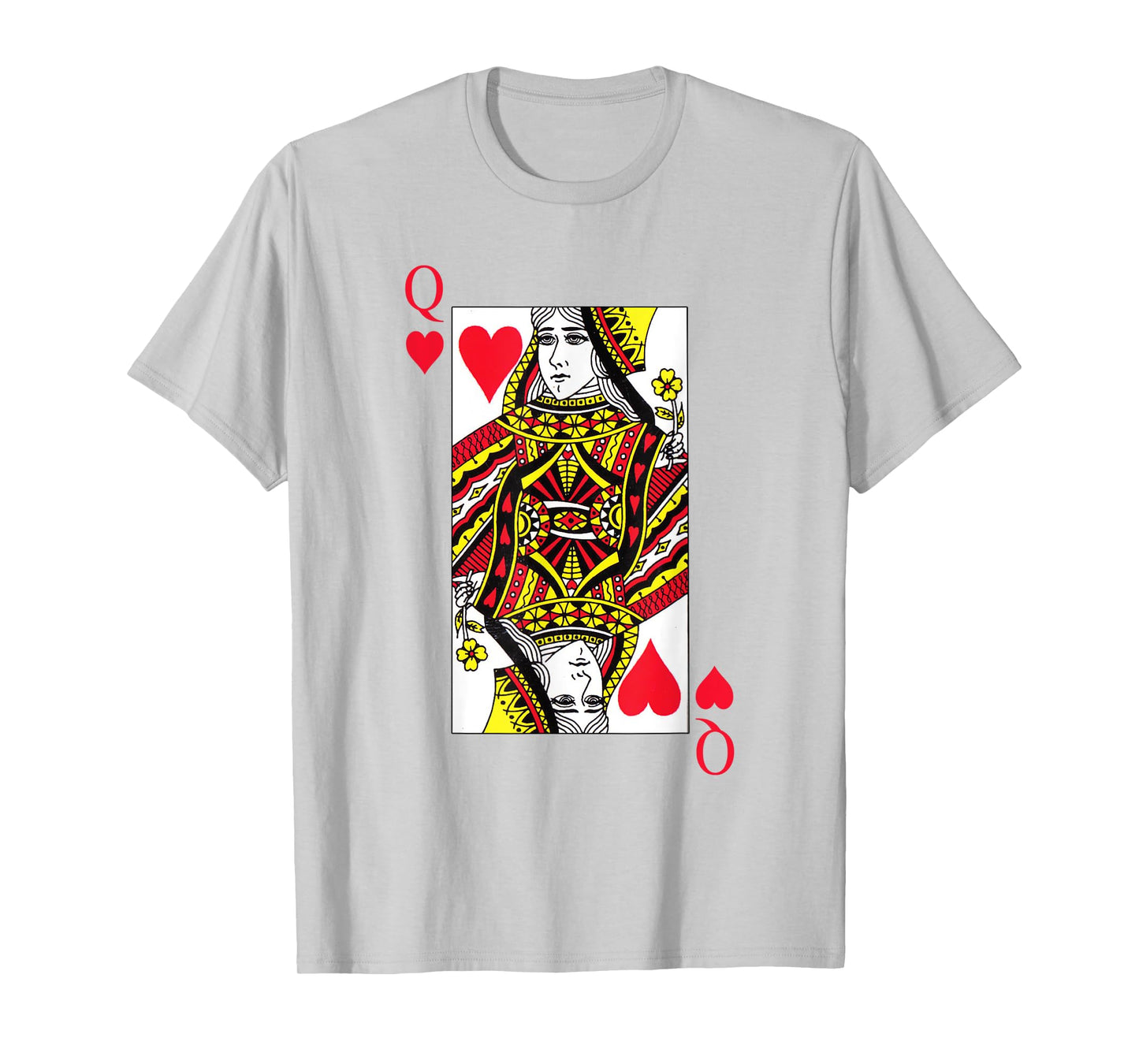 Queen Red Hearts Costume Blackjack Cards Poker 21 Q Tee T-Shirt