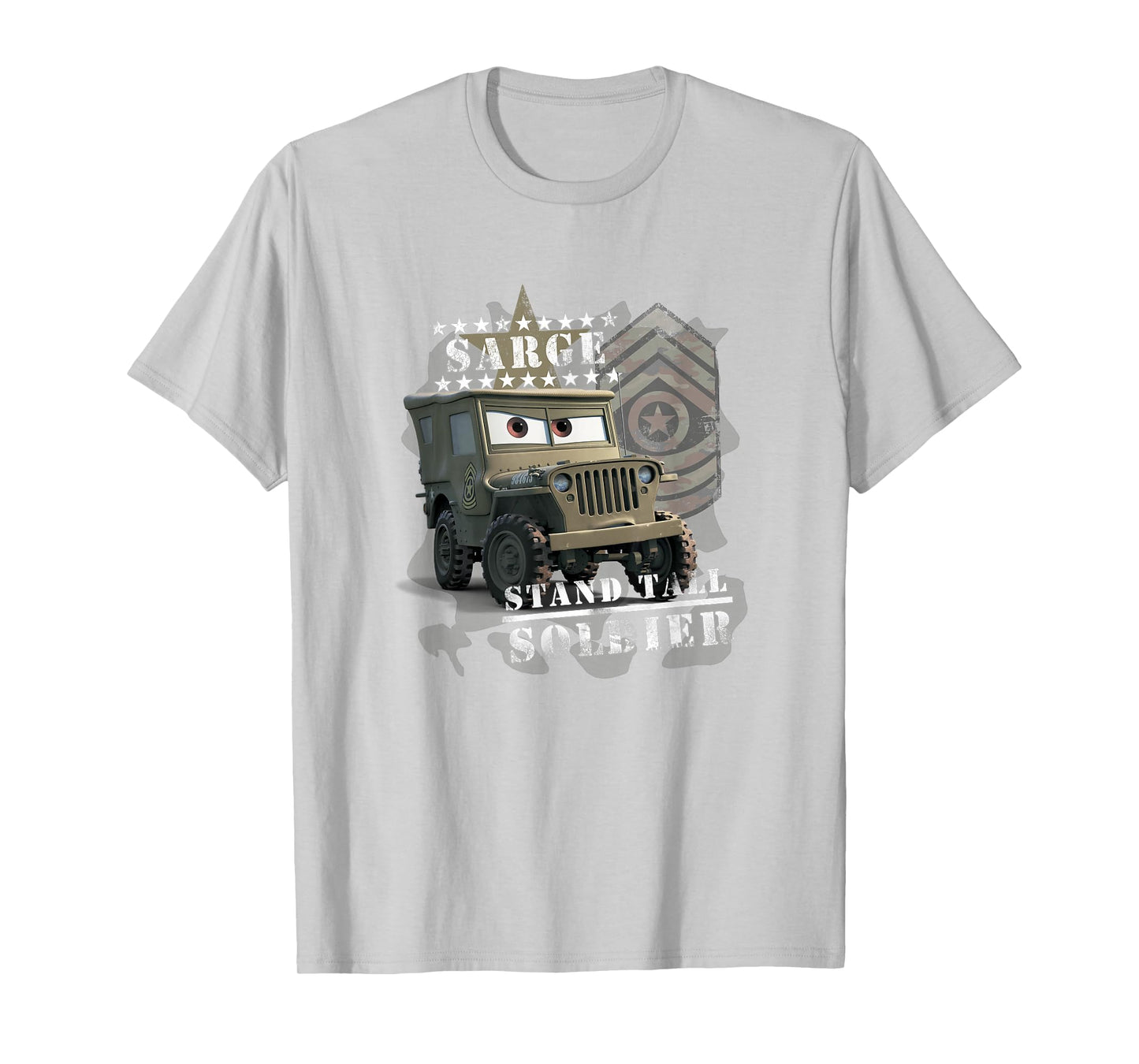 Disney Pixar Cars Sarge Stand Tall Soldier Vintage Shot T-Shirt