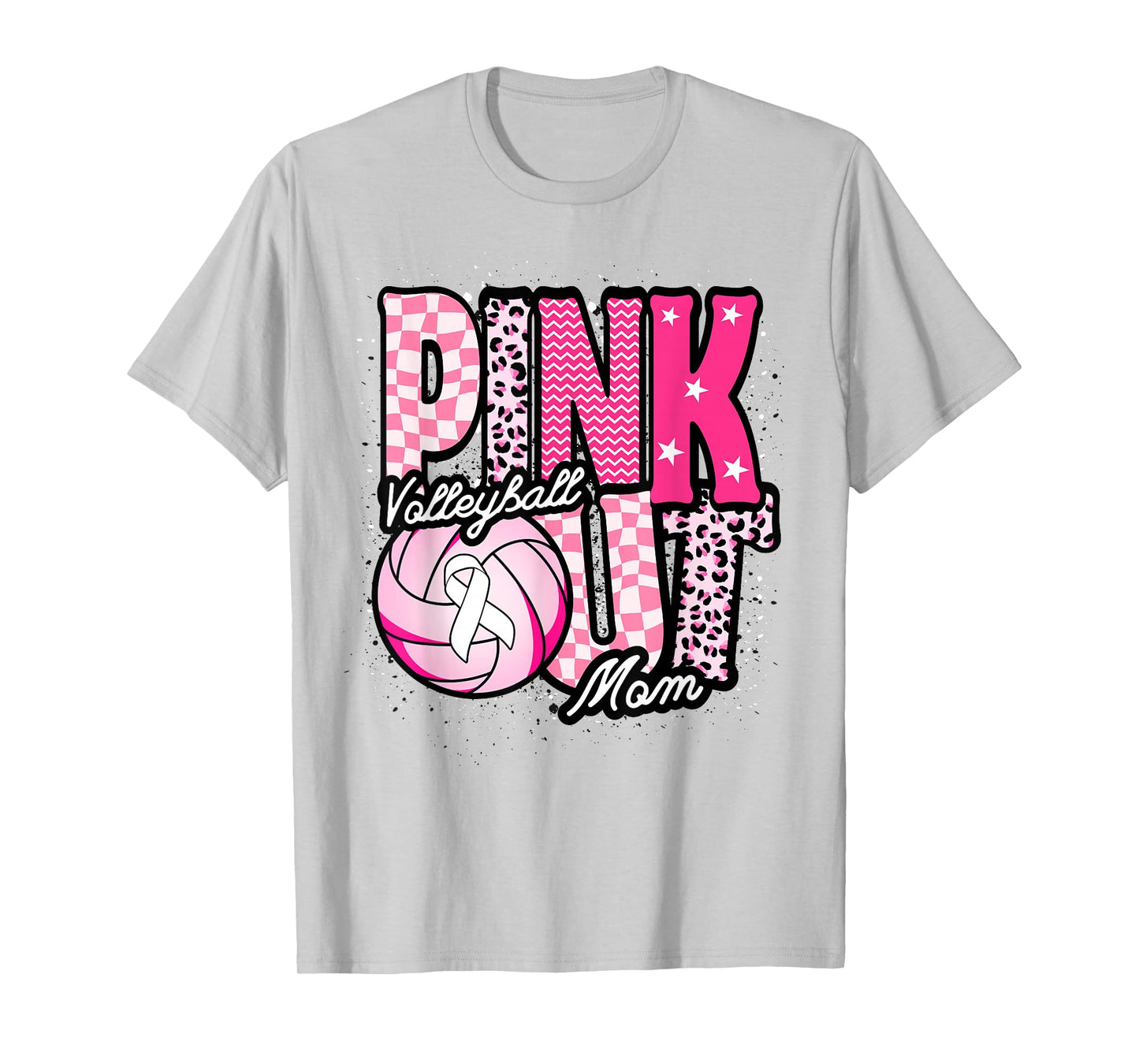 Pink Volleyball Mom Pink Out Day T-Shirt