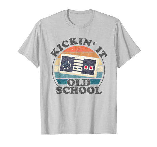Kickin It Old School Retro 80s Video Game Gaming Gamer Gift T-Shirt