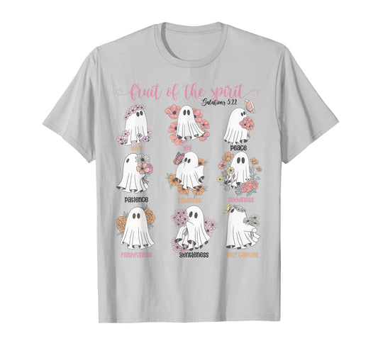 Fruit Of The Spirit Retro Ghost Christian Halloween Faith T-Shirt