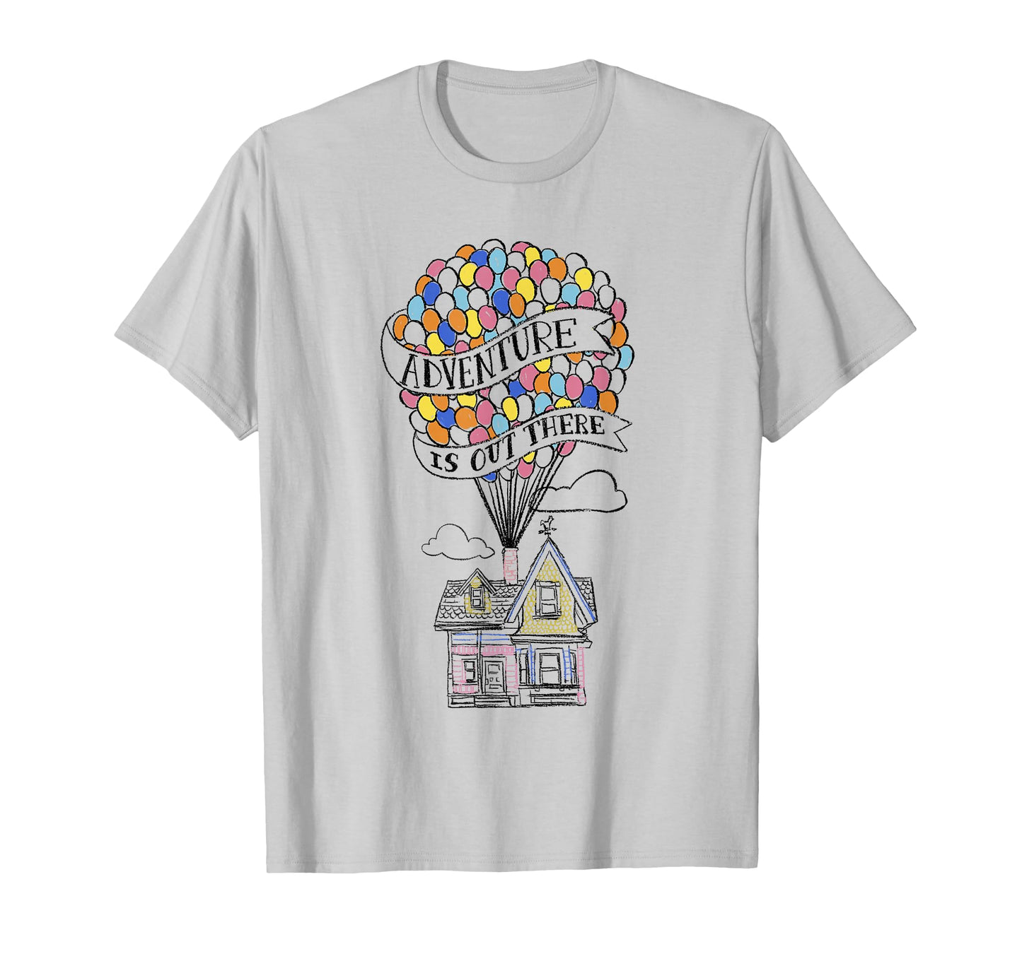 Disney Pixar Up Adventure is Out There Flying House Outline T-Shirt