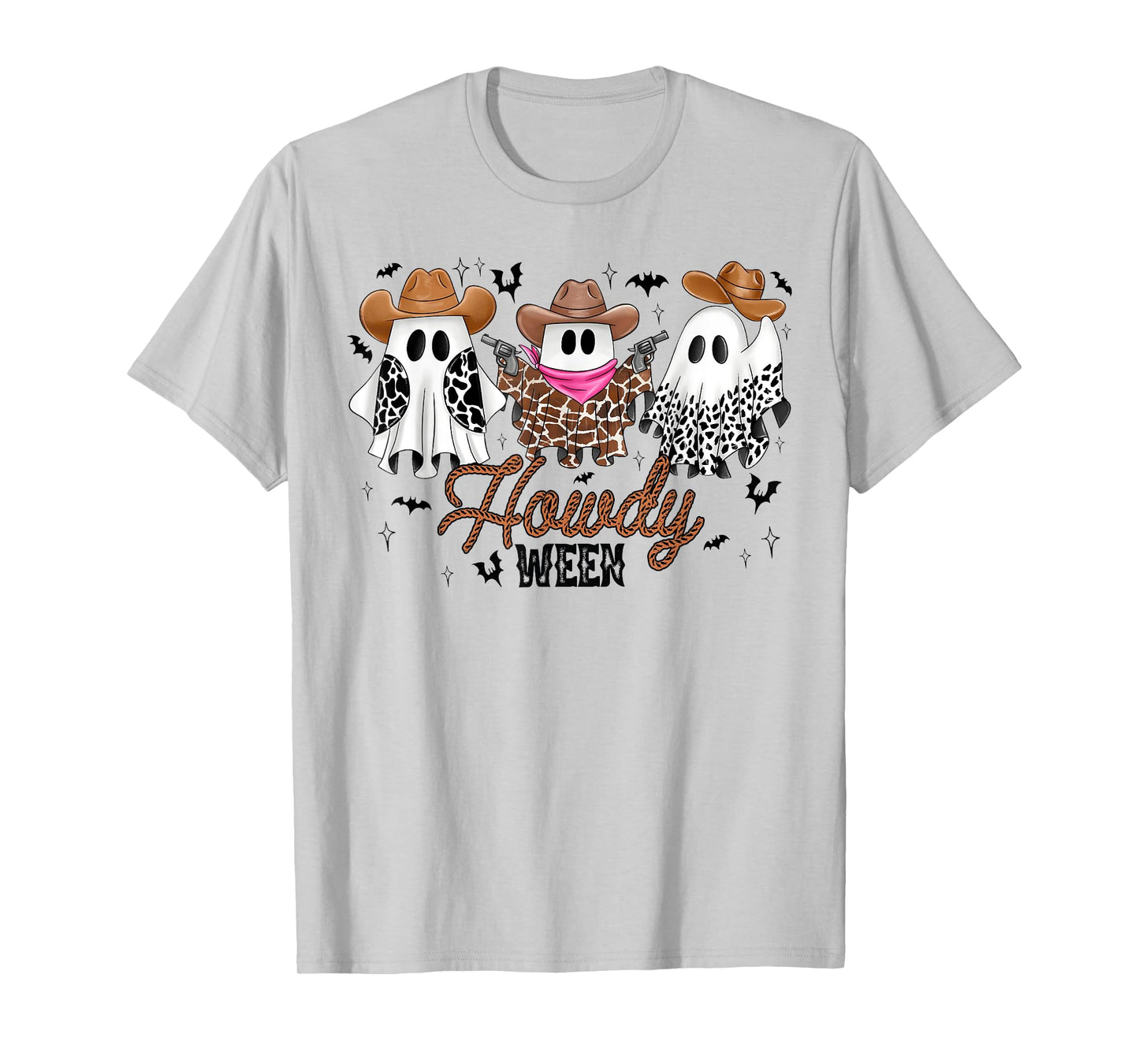 Western Halloween Cowboy Cowgirl Ghost Howdy-ween Ghost Boo T-Shirt