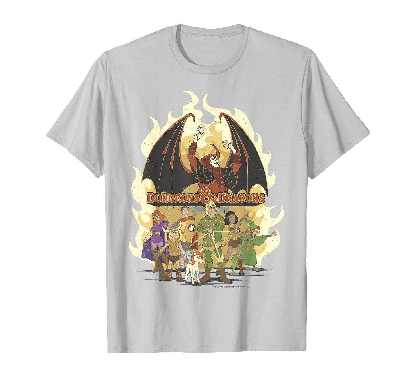 Dungeons & Dragons Group Shot Flame Portrait T-Shirt