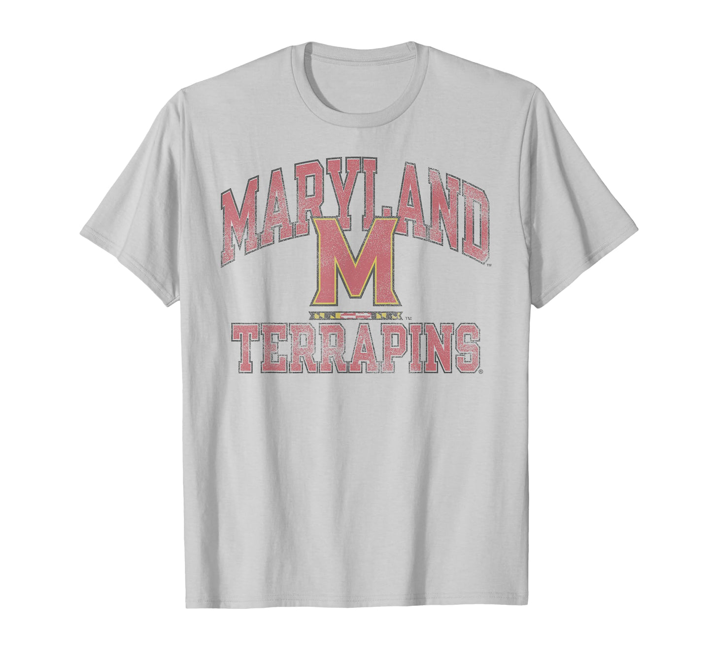 Maryland Terrapins Vintage Worn Gray Officially Licensed T-Shirt