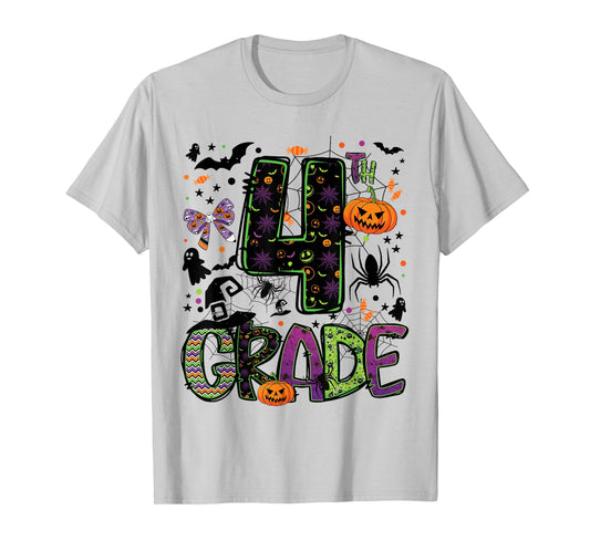 Halloween Spooky 4th Grade Halloween Team Student Teacher T-Shirt