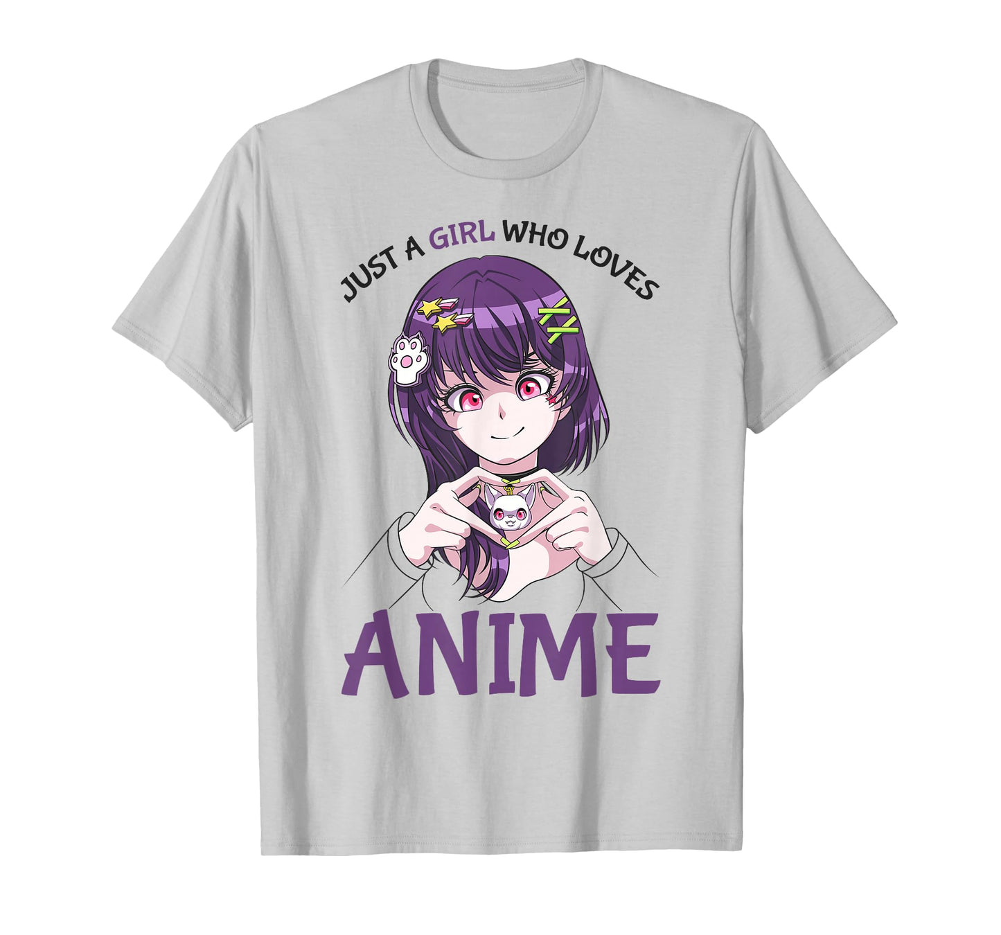 Just A Girl Who Loves Anime Teenage Girls Merch Stuff T-Shirt