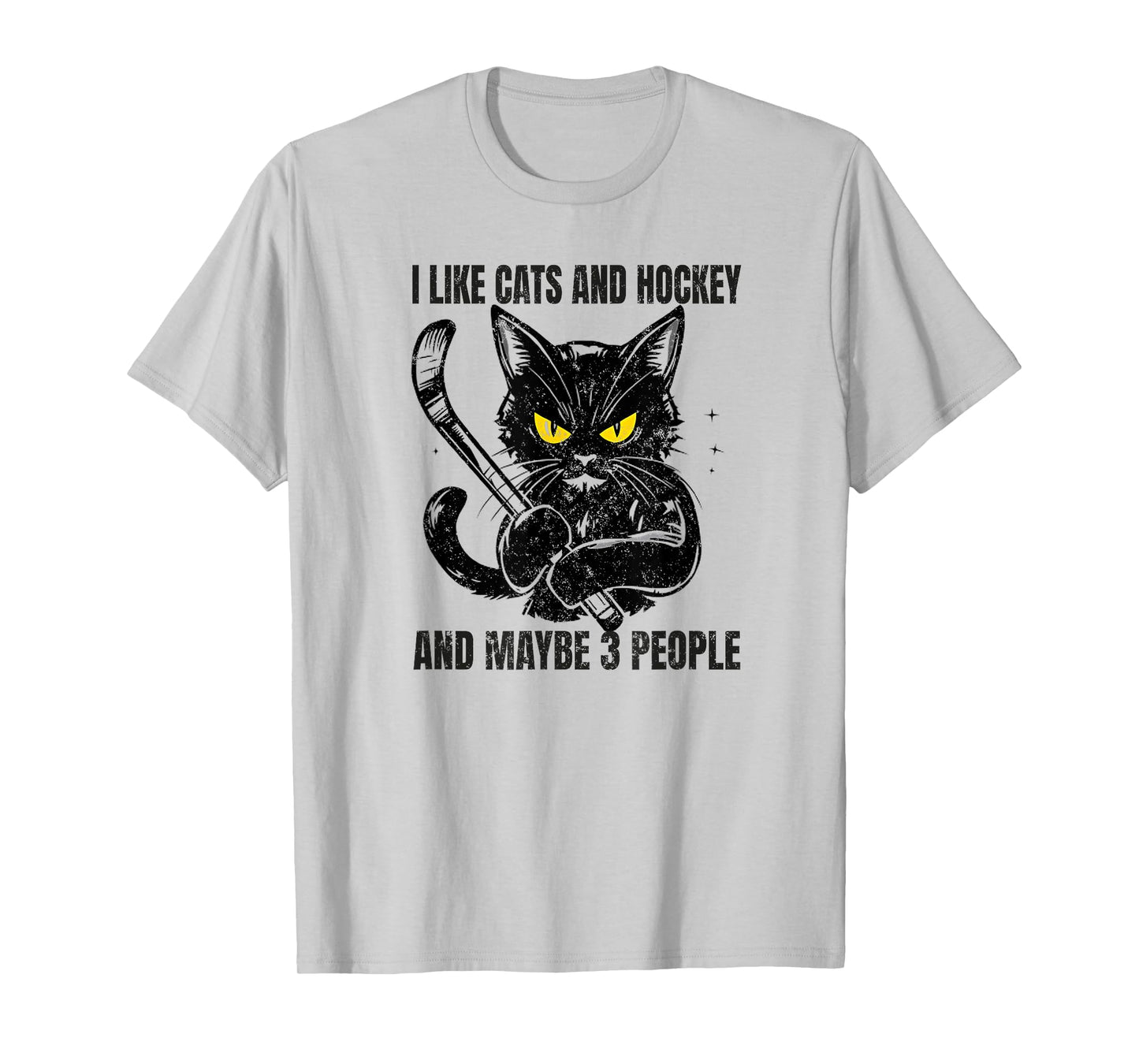 I like cats and hockey and maybe 3 people T-Shirt