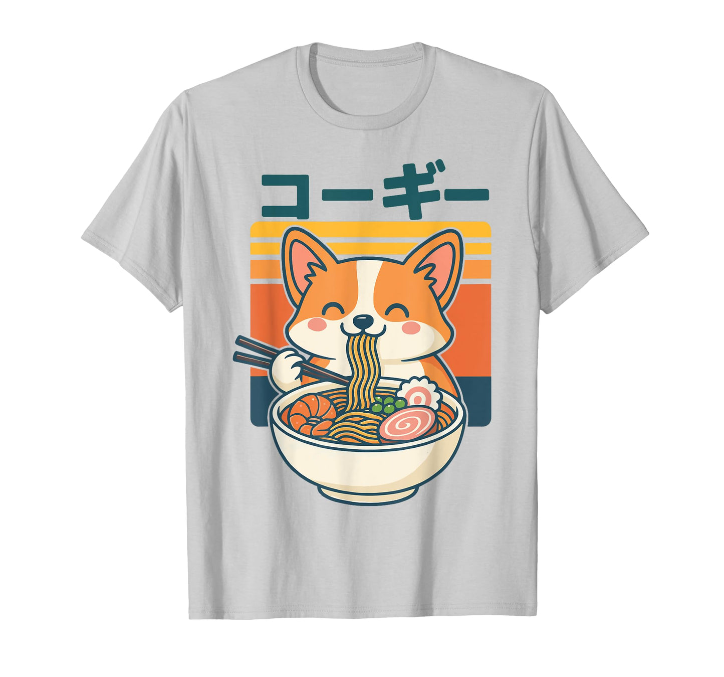 Corgi Eating Ramen T-Shirt