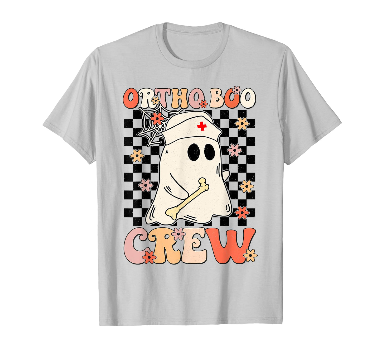 Ortho Boo Crew Ghost Pumpkin Orthopedic Nurse Halloween T-Shirt